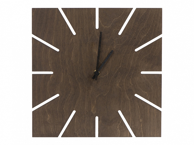Часы деревянные «Лулу» с логотипом  заказать по выгодной цене в кибермаркете AvroraStore