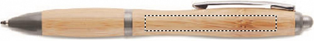 Ручка шариковая из бамбука и пл с логотипом  заказать по выгодной цене в кибермаркете AvroraStore