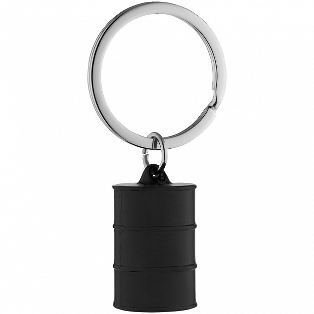 Брелок Barrel, черный с логотипом  заказать по выгодной цене в кибермаркете AvroraStore