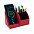 Настольный органайзер Prestige c беспроводной зарядкой - Красный PP с логотипом  заказать по выгодной цене в кибермаркете AvroraStore