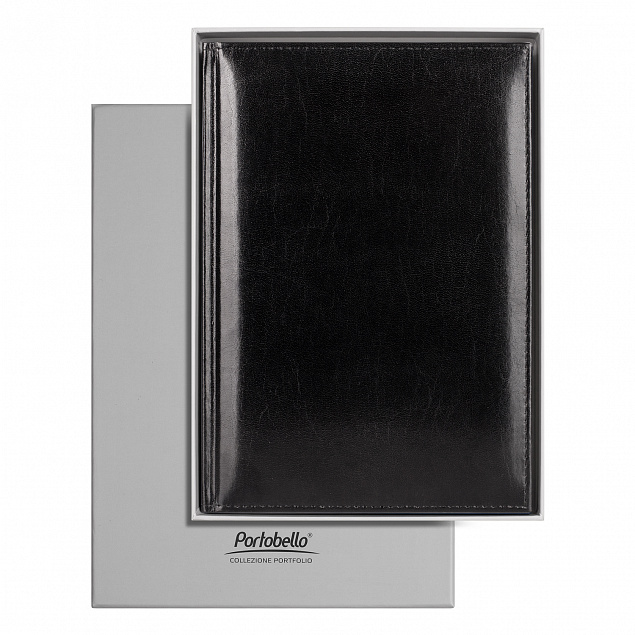 Ежедневник недатированный Madrid, 145x205, натур.кожа, черный, подарочная коробка с логотипом  заказать по выгодной цене в кибермаркете AvroraStore