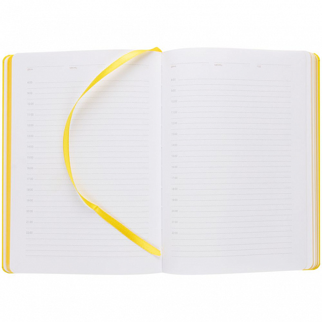 Ежедневник New Factor, недатированный, желтый с логотипом  заказать по выгодной цене в кибермаркете AvroraStore