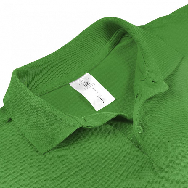 Рубашка поло Safran зеленое яблоко с логотипом  заказать по выгодной цене в кибермаркете AvroraStore