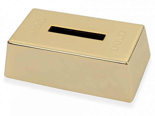 Копилка «Слиток золота» с логотипом  заказать по выгодной цене в кибермаркете AvroraStore