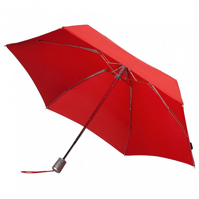 Складной зонт Alu Drop, 4 сложения, автомат, красный с логотипом  заказать по выгодной цене в кибермаркете AvroraStore
