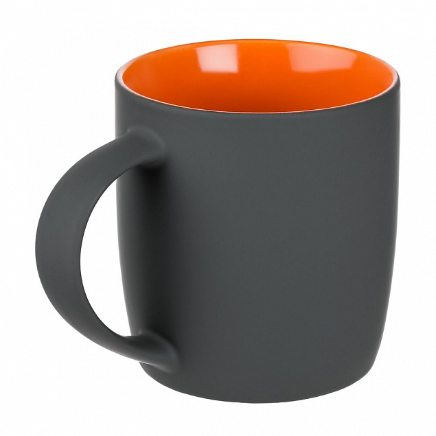 Кружка Surprise Touch c покрытием софт-тач, оранжевая с логотипом  заказать по выгодной цене в кибермаркете AvroraStore