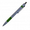 Шариковая ручка Colibri, серая/зеленая с логотипом  заказать по выгодной цене в кибермаркете AvroraStore