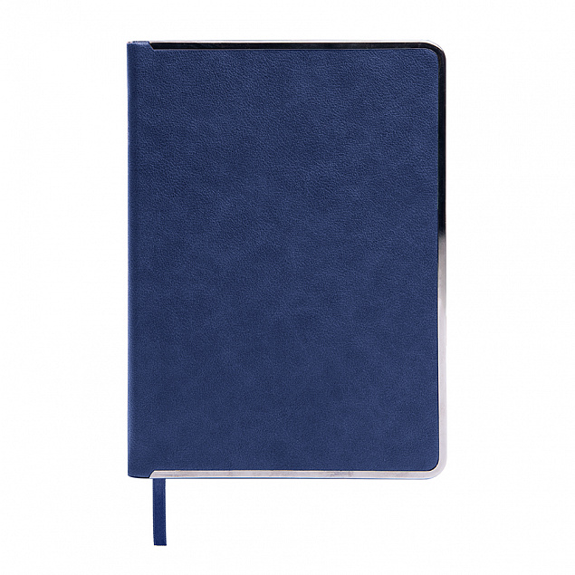 Ежедневник недатированный Montrose, А5,  синий, кремовый блок, графитовый срез с логотипом  заказать по выгодной цене в кибермаркете AvroraStore