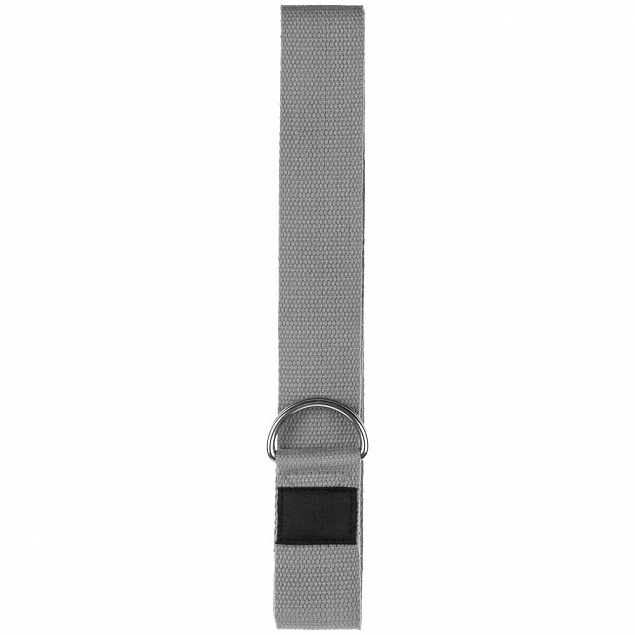 Ремень для йоги Loka, серый с логотипом  заказать по выгодной цене в кибермаркете AvroraStore