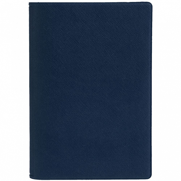 Обложка для паспорта Devon, синяя с логотипом  заказать по выгодной цене в кибермаркете AvroraStore
