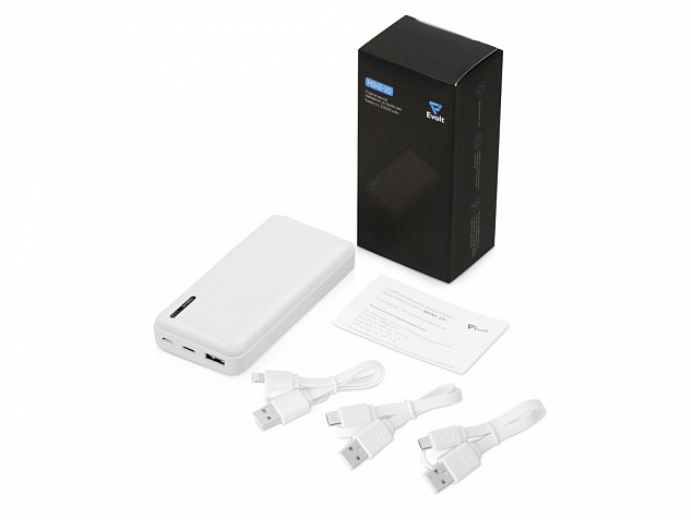 Внешний аккумулятор Evolt Mini-10, 10000 mAh, белый с логотипом  заказать по выгодной цене в кибермаркете AvroraStore