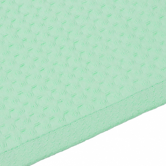 Полотенце вафельное «Деметра», малое, зеленое (зеленая мята) с логотипом  заказать по выгодной цене в кибермаркете AvroraStore