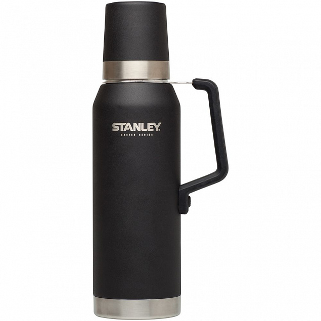 Термос Stanley Master 1300, черный с логотипом  заказать по выгодной цене в кибермаркете AvroraStore
