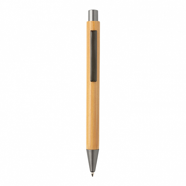 Тонкая бамбуковая ручка с логотипом  заказать по выгодной цене в кибермаркете AvroraStore