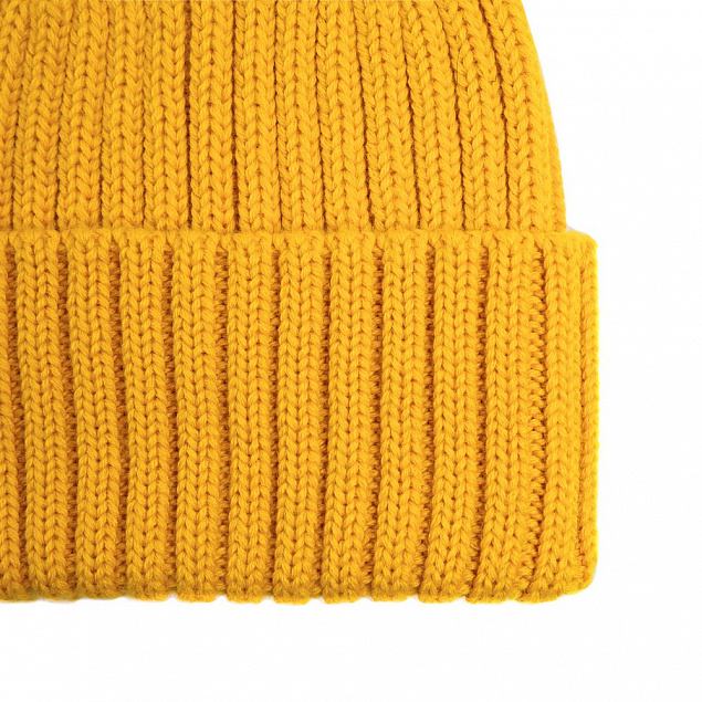 Шапка Uni, желтая с логотипом  заказать по выгодной цене в кибермаркете AvroraStore