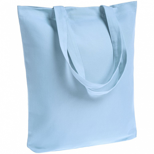 Холщовая сумка Avoska, голубая с логотипом  заказать по выгодной цене в кибермаркете AvroraStore