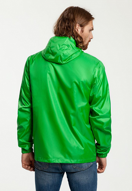 Ветровка мужская FASTPLANT зеленое яблоко с логотипом  заказать по выгодной цене в кибермаркете AvroraStore