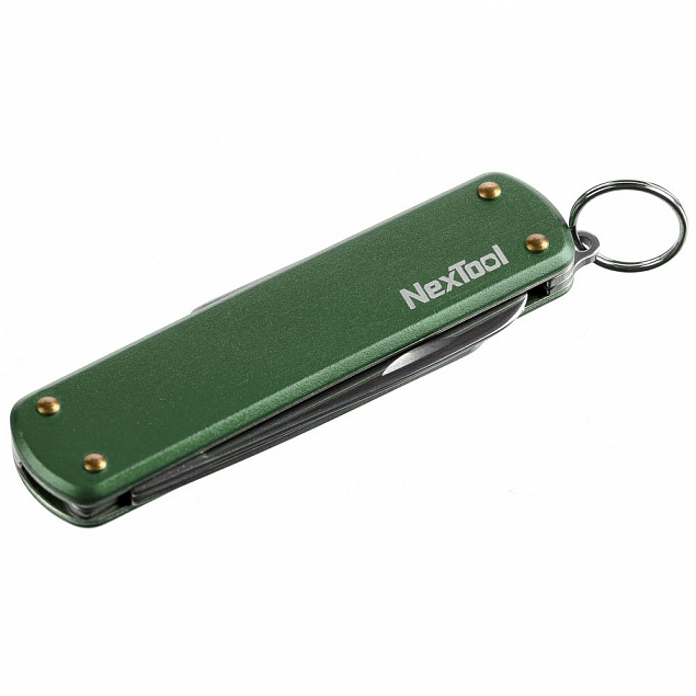Нож-брелок NexTool Mini, зеленый с логотипом  заказать по выгодной цене в кибермаркете AvroraStore