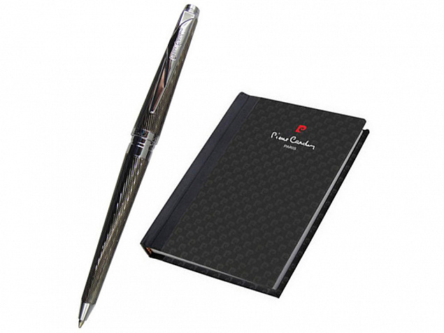 Набор: ручка шариковая, записная книжка с логотипом  заказать по выгодной цене в кибермаркете AvroraStore