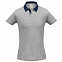 Рубашка поло мужская DNM Forward серый меланж/синий джинс с логотипом  заказать по выгодной цене в кибермаркете AvroraStore