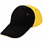 Бейсболка Unit Smart, черная со светло-желтым с логотипом  заказать по выгодной цене в кибермаркете AvroraStore