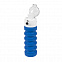 Бутылка для воды складная с карабином SPRING; синяя, 550/250 мл, силикон с логотипом  заказать по выгодной цене в кибермаркете AvroraStore