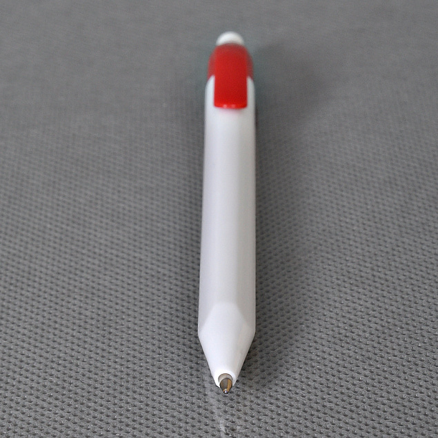 N1, ручка шариковая, белый, пластик с логотипом  заказать по выгодной цене в кибермаркете AvroraStore