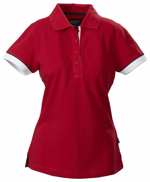 Рубашка поло женская ANTREVILLE, красная с логотипом  заказать по выгодной цене в кибермаркете AvroraStore