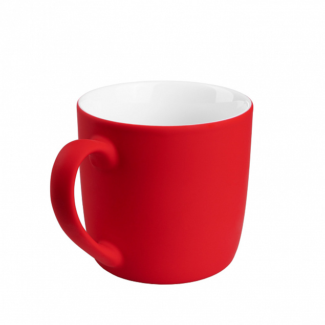 Керамическая кружка Vianа, 380 ml, soft-touch, красная с логотипом  заказать по выгодной цене в кибермаркете AvroraStore