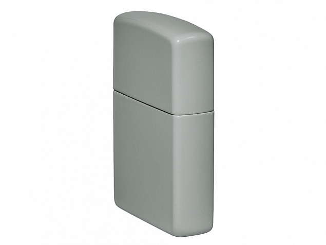 Зажигалка ZIPPO Classic с покрытием Flat Grey с логотипом  заказать по выгодной цене в кибермаркете AvroraStore