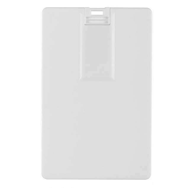 Флешка Card, 8 Гб, белая с логотипом  заказать по выгодной цене в кибермаркете AvroraStore