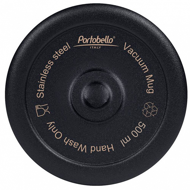 Термокружка вакуумная Portobello, Twist, 600 ml, черная с логотипом  заказать по выгодной цене в кибермаркете AvroraStore