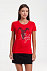 Футболка женская «Любовь зла», красная с логотипом  заказать по выгодной цене в кибермаркете AvroraStore