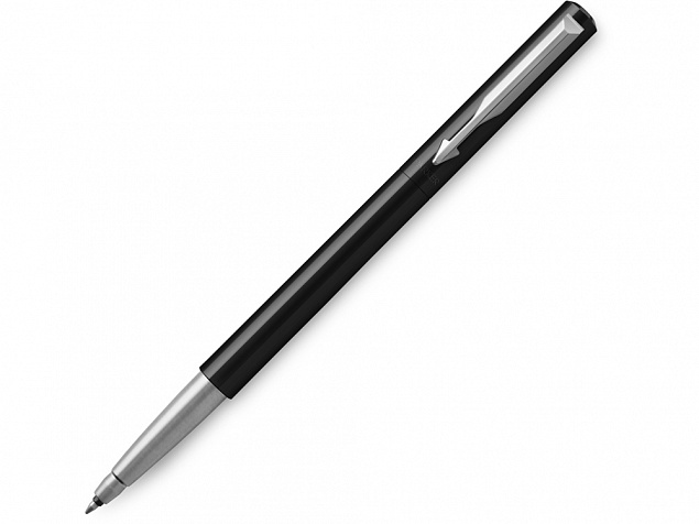 Ручка роллер Parker Vector Standard Black CT с логотипом  заказать по выгодной цене в кибермаркете AvroraStore