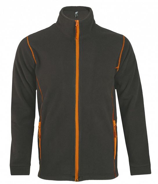 Куртка мужская Nova Men 200, темно-серая с оранжевым с логотипом  заказать по выгодной цене в кибермаркете AvroraStore