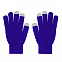 Перчатки женские для работы с сенсорными экранами, синие с логотипом  заказать по выгодной цене в кибермаркете AvroraStore