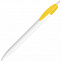 Ручка шариковая X-1 WHITE, белый/желтый непрозрачный клип, пластик с логотипом  заказать по выгодной цене в кибермаркете AvroraStore