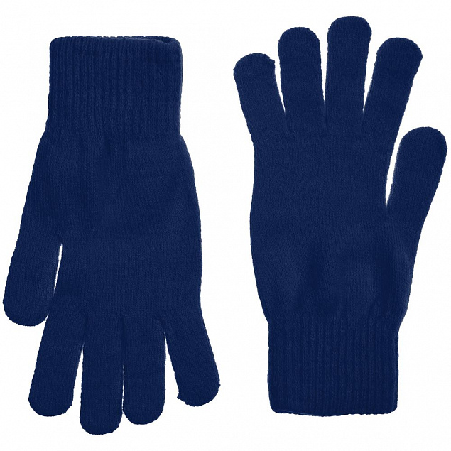 Перчатки Urban Flow, темно-синий меланж с логотипом  заказать по выгодной цене в кибермаркете AvroraStore