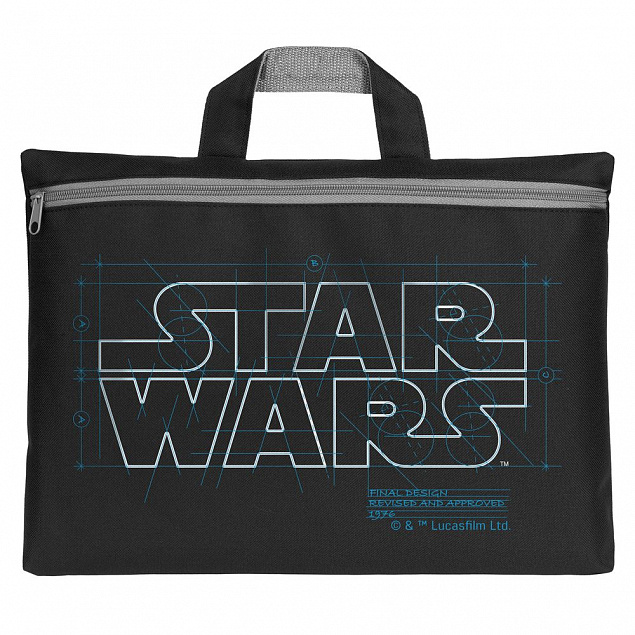 Сумка-папка Star Wars Final Design, черная с логотипом  заказать по выгодной цене в кибермаркете AvroraStore