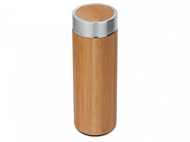 Вакуумный термос Moso из бамбука с логотипом  заказать по выгодной цене в кибермаркете AvroraStore