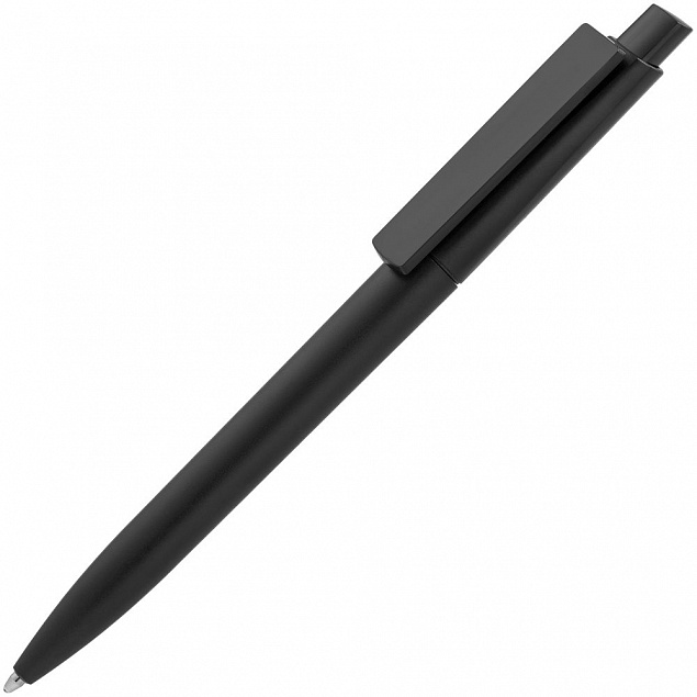 Ручка шариковая Crest, черная с логотипом  заказать по выгодной цене в кибермаркете AvroraStore
