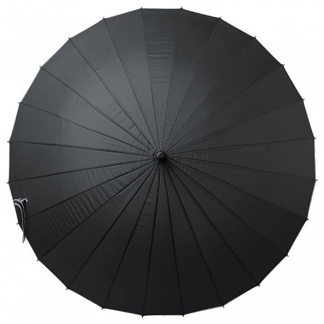 Зонт-трость Ella, черный с логотипом  заказать по выгодной цене в кибермаркете AvroraStore