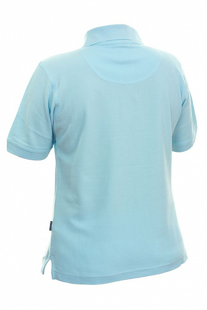 Рубашка поло женская SEMORA, голубая с логотипом  заказать по выгодной цене в кибермаркете AvroraStore