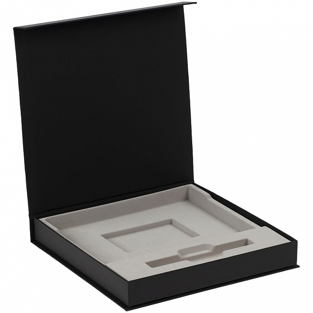 Коробка Memoria под ежедневник и ручку, черная с логотипом  заказать по выгодной цене в кибермаркете AvroraStore