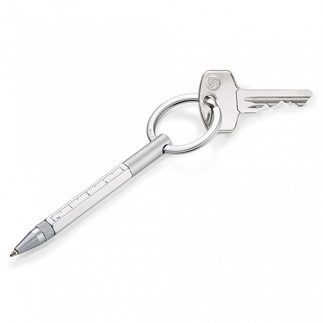 Ручка-брелок Construction Micro, белый с логотипом  заказать по выгодной цене в кибермаркете AvroraStore