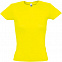Футболка женская MISS 150, желтая (лимонная) с логотипом  заказать по выгодной цене в кибермаркете AvroraStore