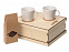 Подарочный набор с кофе, чашками в деревянной коробке Кофебрейк с логотипом  заказать по выгодной цене в кибермаркете AvroraStore