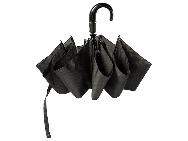 Складной зонт Horton Black с логотипом  заказать по выгодной цене в кибермаркете AvroraStore