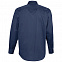 Рубашка мужская с длинным рукавом Bel Air, темно-синяя (кобальт) с логотипом  заказать по выгодной цене в кибермаркете AvroraStore