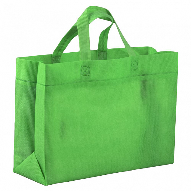 Сумка для покупок Span 3D, зеленая с логотипом  заказать по выгодной цене в кибермаркете AvroraStore